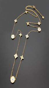 Yüksek kaliteli marka titanyum çelik kazak zinciri 18k altın gül gümüş uzun kolye moda için uygun kadın039s hediye comy2729553