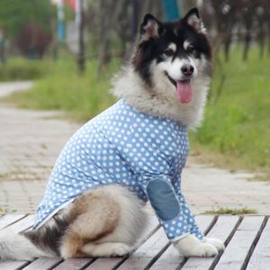 T-shirt di abbigliamento per cani da grande estate grande camicia samoyed husky labrador dorato retriever costume dropship 240429