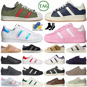 Superstar Teenage Turtles Black White XLG Pink Sylla Grey Dark Brown W Ayoon zielony Taupe Blue Women and Men Casual Shoesma24#