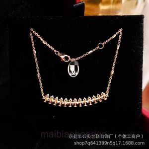 Cartre High End jewelry necklaces for womens V-gold CNC carved rivet bullet head necklace for male and female collarbone chain Original 1:1 With Real Logo and box
