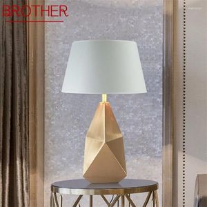 Table Lamps BROTHER Contemporary LED Desk Lamp Creative Design E27 Bronze Light Home Decorative For Foyer Living Room Office Bedside