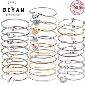 Bangle Home Product Centersterling Silver Designelegant Womens Valentines Day Birthday Presentdiy utsökta smycken Q240506