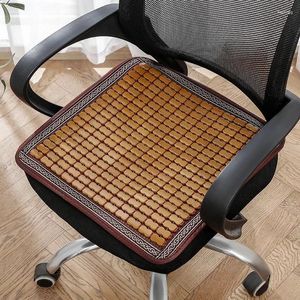 Kudde Summer Cool Mat Bamboo Salon Car Ventilated Seat Cover Sofa Office Stol Dering Table