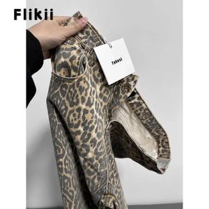 American Vintage Leopard High Welgy Jeans Lamens Pantaloni hip hop tasca casual 2024 Spring y2k oversiz Panther Denim pantalone 240430