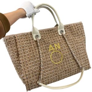 7a högkvalitativa ullstrandväskor Kvinnor Handväska designer Tote Shopper axelväskor hinkväska designers kvinnors handväskor lyxiga totes purses jacquard c