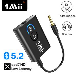 Kit 1MII ML300 PORTABLE BLUETOOTH 5.2 Mottagar Transmitter Audio Aptx LL HD 280MAH Batteri 3,5 mm aux Bluetooth -adapter för TV -bil PC