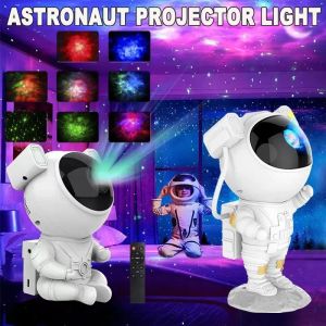 Miniatyrer astronautstjärnprojektor Galaxy Dekorativa lampor Takprojektionsljus med fjärrkontroll och 360 ° Justerbar sovrumsdekor