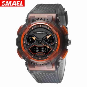 SMAEL Fashion Sports Watch Digital Dual Display Multi functional Waterproof Night Light Cool Electronic for Men
