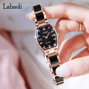 High End Temperament Watch Watch Instagram Style Ceramic Steel Band Wodoodporny Diamentowy Diamentowy wygląd