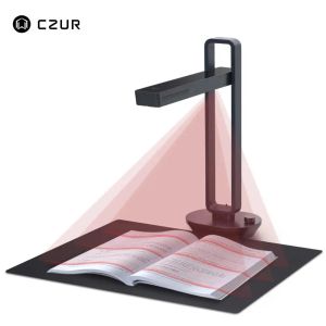 Scanners Czur Aura Pro Portable Book Scanner Documento massimo A3 Dimensione con lampada da banco a led Smart OCR per Home Office Family Home