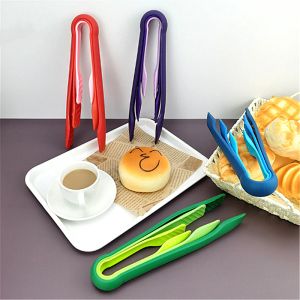 Accessories 3Pcs/set NonSlip Food Tong Food Grade Plastic Bread Tongs Salad Serving Tongs Kitchen Cooking Clip Clamp Bbq Tools Accessories