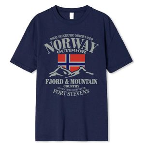 s Summer Norwegian Flagian Fjord Mountain Camise