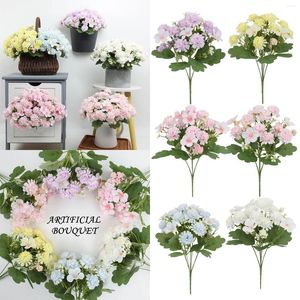 Fiori decorativi soggiorno ingresso decorazione artificiale fiore bouquet regalo per la mamma regalo europea premium ortensia interno
