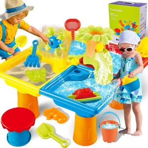 25 adet 4 arada plaj su masa oyuncakları çocuk su oyunu oyuncakları yaz açık hava eğlence oyun aktiviteleri sensörler oyun masası oyuncakları 240424