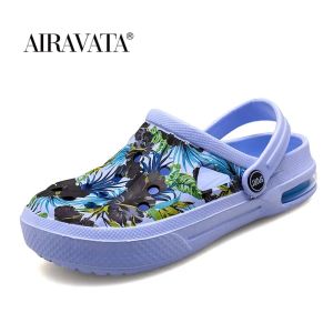 Sandals Men Women Summer Beach Sandals Comfortable EVA Couple Printed Clogs Shoes Indoor Outdoor Garden Slipers