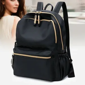 Backpack Women 2024 Ladies Fashion Black Black Borse Gugge di zaino PU Pacchetto di pelle per PU Viaggia