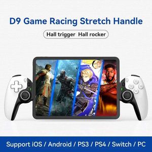 icks D9 Mobile Phone Stretching Game Controller Wireless Bluetooth PC Tablet for Switch Dual Hall Growth Sensor Controller J240507