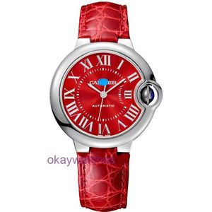 Cratere Unisex Watches Red Sfaltamento Nuova serie di palloncini blu polso completamente automatico orologio da donna meccanico 33 mm con scatola originale