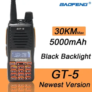 Walkie Talkie 2024 BF GT-5 10W Baofeng Long Range 10 км двадцать двухсторонний радио-радио Dual PHF PRESCEIVER Portable Radios Обновление