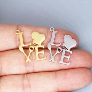 Pendant Necklaces 3pcs/lot Stainless Steel Cook Love Charms For DIY Necklace Bracelets Earrings Jewelry Accessories Finding