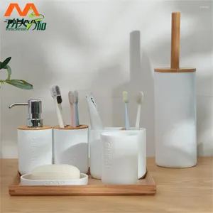 Bath Accessory Set Washing Suits Smooth Inner Wall Place Separately Household Bathroom Accessories Washroom Toothbrush Holder Cup Suit