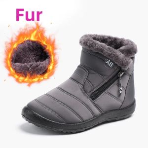 Schuhe Größe US5US11 Snow Men Boots Unisex Winter Herren und Frauenschuhe Outdoor Designer Schuh Männer Frauen Winter Flusen warmes wasserdichtes FA