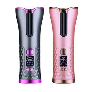 Curling Irons Um novo tipo de ferramenta automática de curling rotativa de ferro ondulado LCD para cabelos.É um cidadão de embalagem e transporte feminino feminino q240506