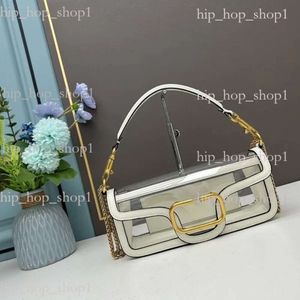 Valentine Bag V Luxury Women's Shoulder Bag Designer Chain Bag Fashion Clear Tote Bag Clamshell Leather Patchwork Purse Two Sizes Valentine Bag 485