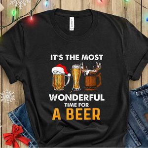 Men's T-Shirts It Is The Most Wonderful Time for A Br Shirt for Women Christmas Xmas Br T-Shirt Santa Cold T-Shirt Br Time T Shirt T240506