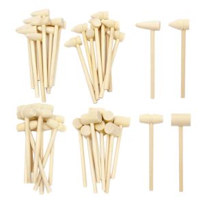 Hammer 40 Pcs Mini Wooden Hammers Wood Crab Seafood Crab Lobster Mallets Wood Mallet Pounding Toy Small Shellfish Hammer Tool