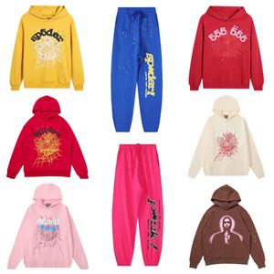 Erkek Sweaters Suit Unisex Hoodies Tasarımcı Sweaters Suit Yüksek Kaliteli Köpük Örümcek Baskı Moda Deseni Uzun Kollu Kazak Pantolon