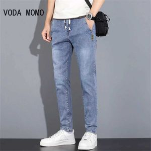 Jeans Stretch Baggy Jean Mens 2022 Spring Autumn Loose Straights Vintage Business Casual byxor Ejressed Size Denim Men Pants J240507
