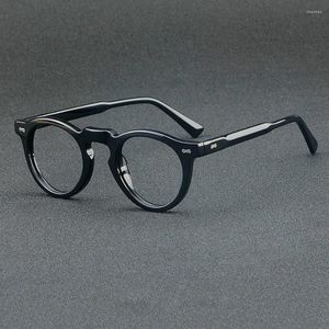 Gli occhiali da sole incorniciano gli occhiali da uomo in cornici di donne unisex ani-blu luminosi vetri di acetato chiaro marchio marchio designer computer ottico vintage