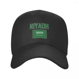 Ball Caps Riyadh Nome di campagna Arabia Saudita con bandiera Baseball Capo Modevole Uomini regolabili da donna Cappello da calcio all'aperto per regalo