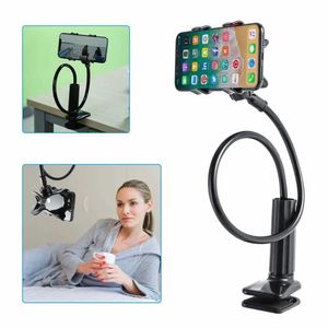 Cell Phone Mounts Holders Universal Desktop Phone Holder Flexible Desk Bed Mount Stand Clip Mobile Phone Lazy Holder Support for iPhone