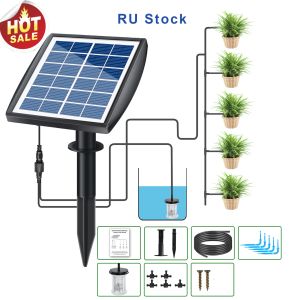 Sprinklers Solar Auto Watering System Automatic Drip Irrigation Kit Självvattenanordning med timer för växter i Patio Balcony Green House