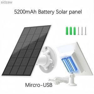Mini Cameras 10W 5V waterproof 2-in-1 miniature USB Type-C outdoor solar panel wIth 5200mah battery 10FT (3M) cable for safety camera fan mobile phone WX