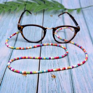 Brillenketten Ketten Mondmädchen Nicht-Rutsch 4mm Perlen Brillenkette Sonnenbrille Halter Halskette Lesebrille Lanyard Spektakel Kordeln Brillenhalter
