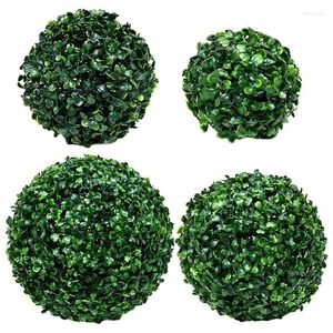 Decorative Flowers Topiary Ball No Watering Pruning Trimming Plant Non-fading Greening Table Centerpiece Artificial Boxwood For Front Door
