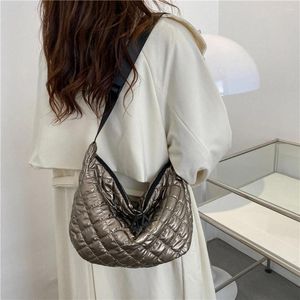 Umhängetaschen Einfacher oberes Griff gesteppt Herbst Winter Geldtaschen Handtaschen Rhombus Muster Käufer Tasche Frauen groß für Reisebild Satchel