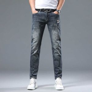 Frühjahr 2024 Denim minimalist Slim Fit Nostalgic Ship Diamond Leggings Cotton Elastic Trendy Brand Jeans