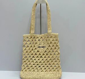 Straw Summer Beach Designer Włókno Kokosowe Trójkątne torby na ramię
