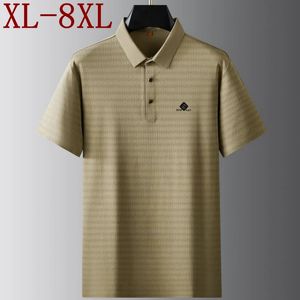 8xl 7xl 6xl 2024 Summer Top Grade Luxury Shirts For Men Short Sleeve Lapel Mens Polo Shirt Fashion Striped Homme 240416