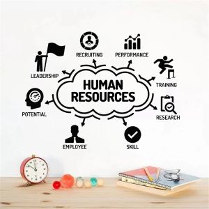 Stickers Human Resources Quotes Wall Decals Vinyl Office Space Words Skill Work Stickers Bedroom Decor Murals Removable Poster DW14360