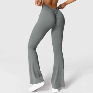 여성용 바지 Capris Womens Flare Pants 스포츠 원활한 긴 다리 하이 허리 긴 다리 운동 체육관 운동 피트니스 빠른 건조 푸쉬 업 팬츠 꽉 바지 y240504