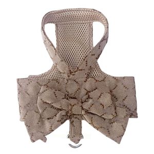 Pattern Bow Knot Pet Harness Letter No Pull Mesh Dress for Small Dogs Cats