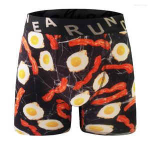 Underpants Men's Underwear Fashion Trend Comfortable Soft Fabric Boxer Shorts Mid Waist Funny Printing Breathable Plus Size