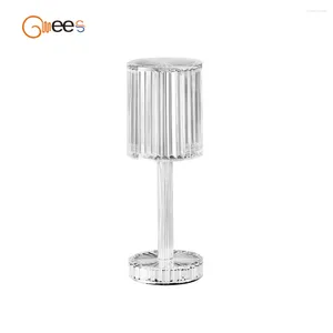 Table Lamps PUCHEN USB Acrylic Diamond Crystal Lamp LED Creative Transparent Night Light Touch Control For Bedroom Restaurant Decor