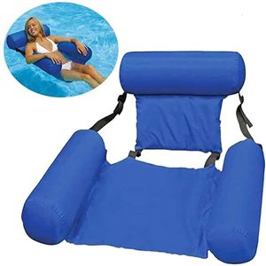 PVC Sommer aufblasbare faltbare schwimmende Reihe Schwimmbad Wasser Hängematte Luftmatratzen Bett Strand Wasser Sporthalter 240508