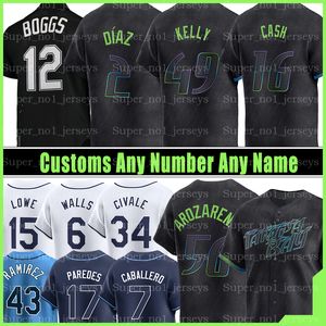 56 RANDY AROZARENA TAMPA BAY CITY RAYS Connect Jersey Baseball Shane McClanahan Yandy Diaz Junior Caminero Josh Lowe Brandon Lowe Jacob Waguuspack Ose Caballero